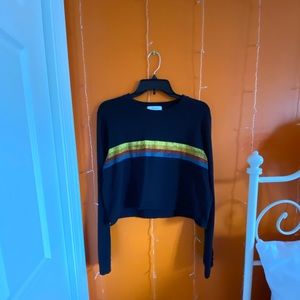 rainbow striped crop top